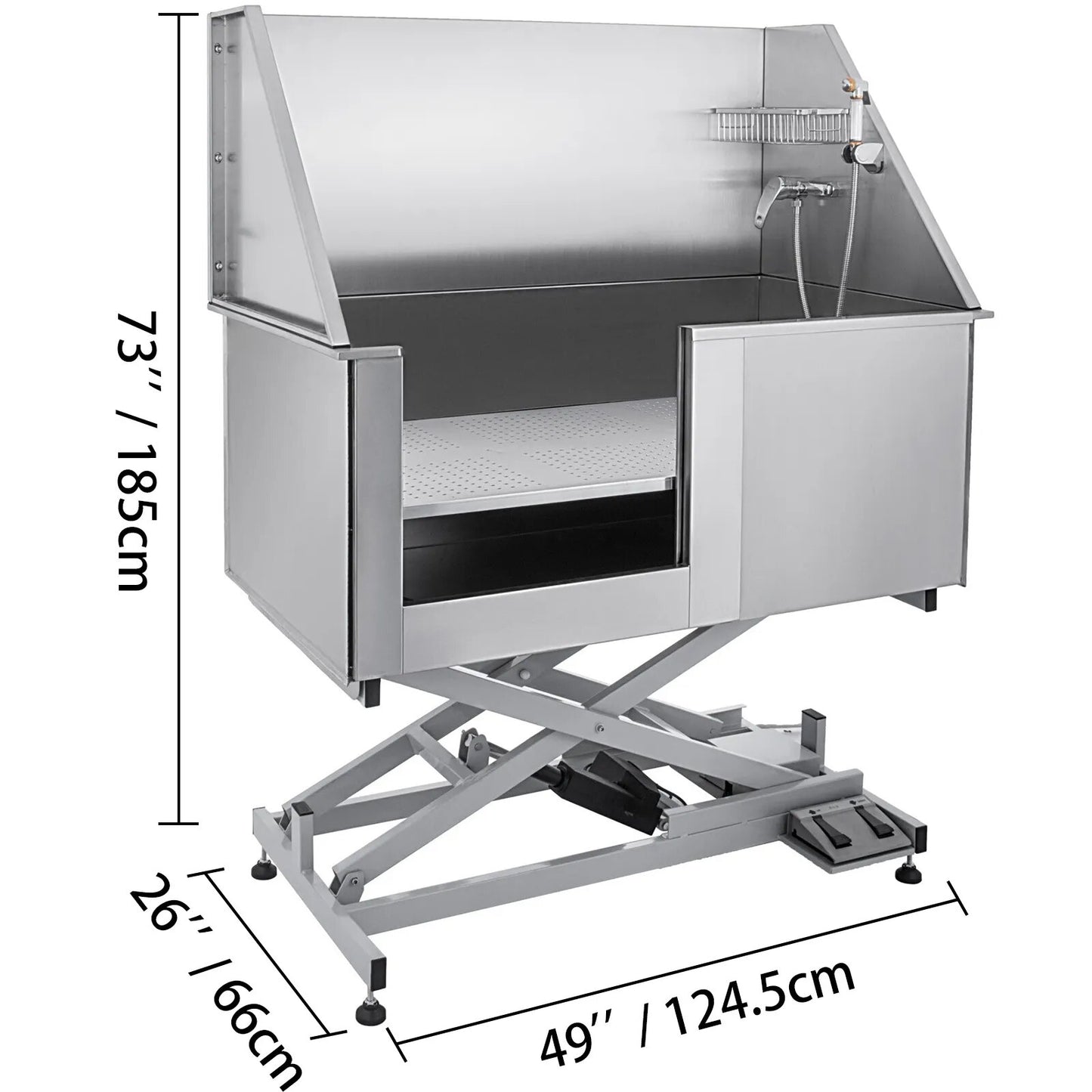 50 Inch Electric Pet Dog Grooming Tub With High Pressure Sprayer