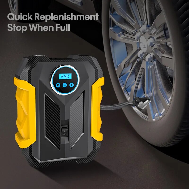 Carsun Digital Tire Inflator Car Portable Air Compressor Pump 150 PSI Car Air Pump With LED Lamp For Car Bicycles Motorcycles