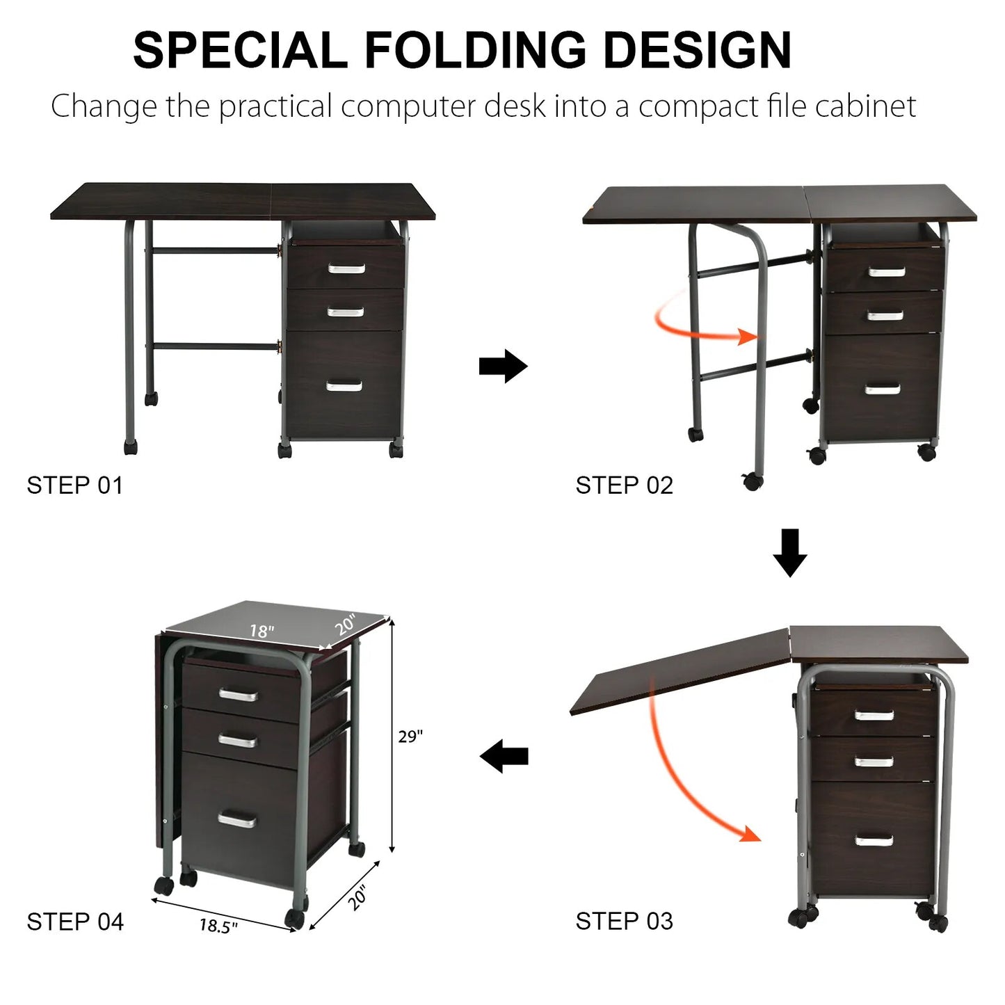 Folding Computer Laptop Desk