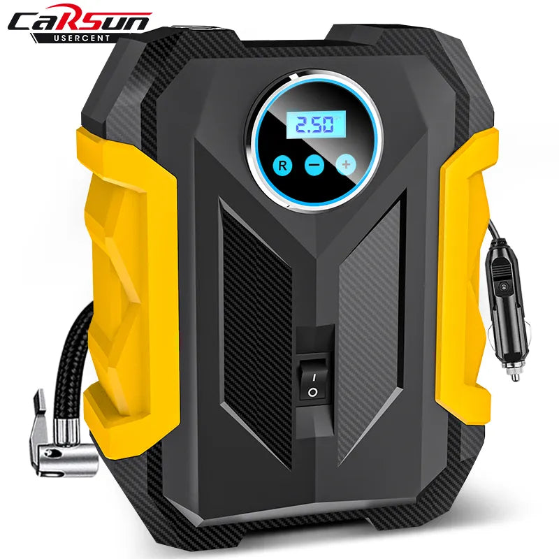 Carsun Digital Tire Inflator Car Portable Air Compressor Pump 150 PSI Car Air Pump With LED Lamp For Car Bicycles Motorcycles