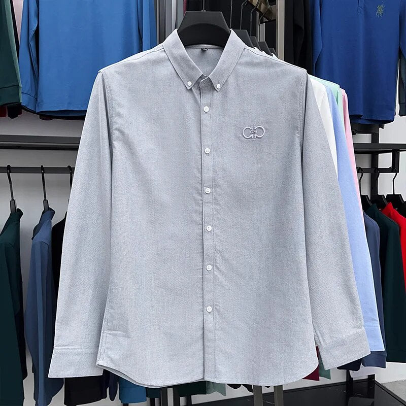 100% Cotton Solid Color Men's Shirt