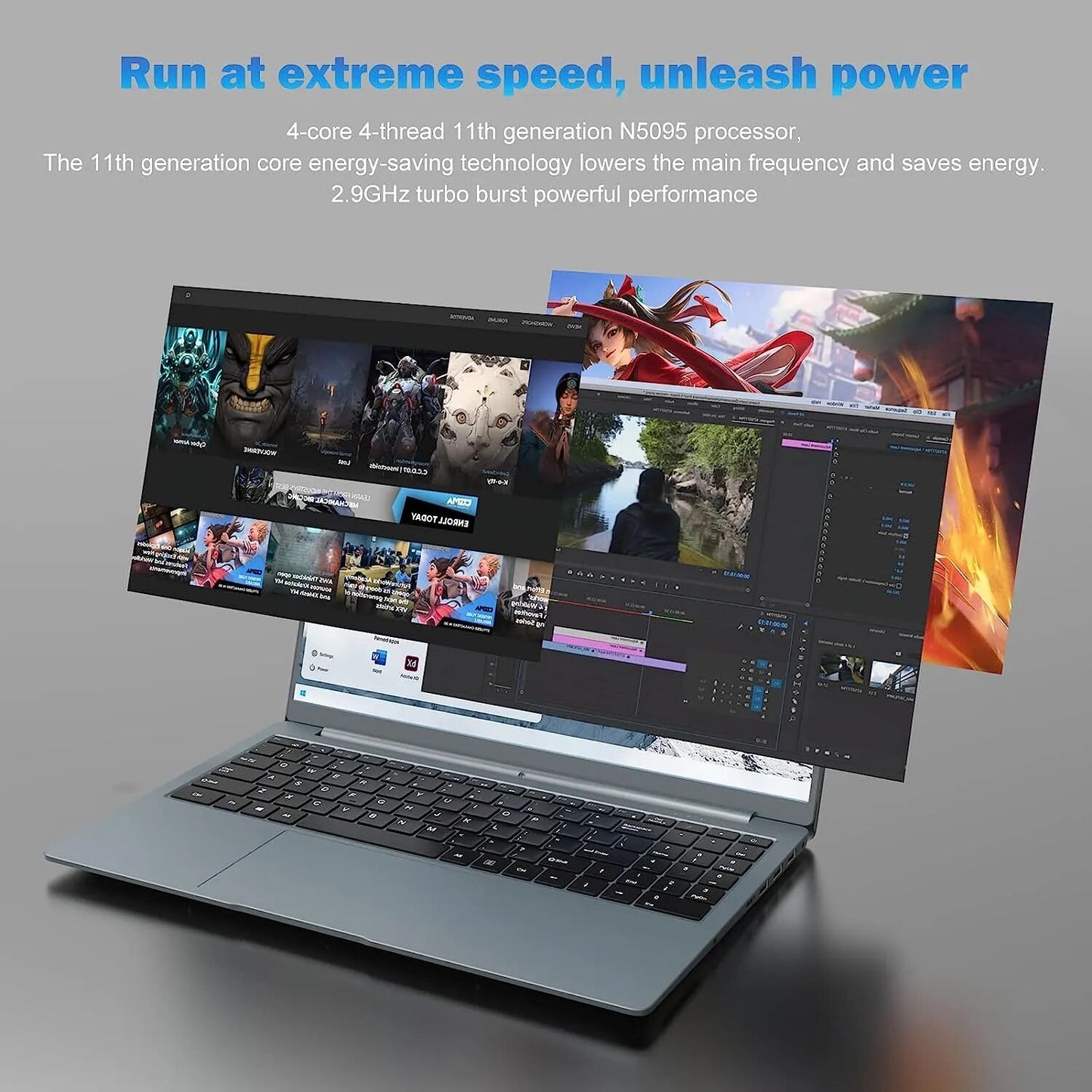 Gaming Laptop Intel Celeron N5095 Notebook