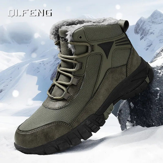 Men's Outdoor Mountaineering Warm Plush Shoes