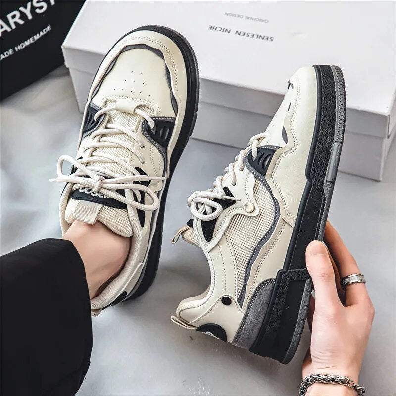 New Vulcanized Sneakers Men Fashion Flat Canvas Shoes