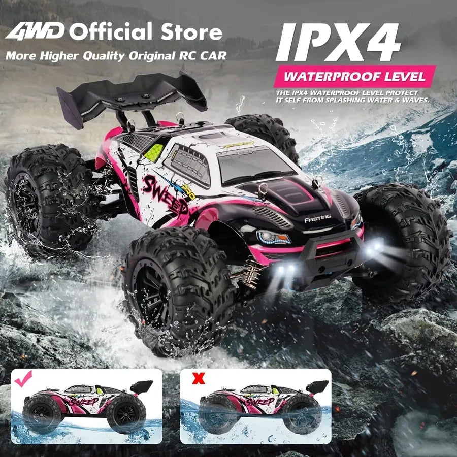 4WD Remote Control Car Off Road 4x4 RC High Speed Truck Super Brushless 50 or 80KM/H Fast Drift Racing Monster Toy Kids Adults