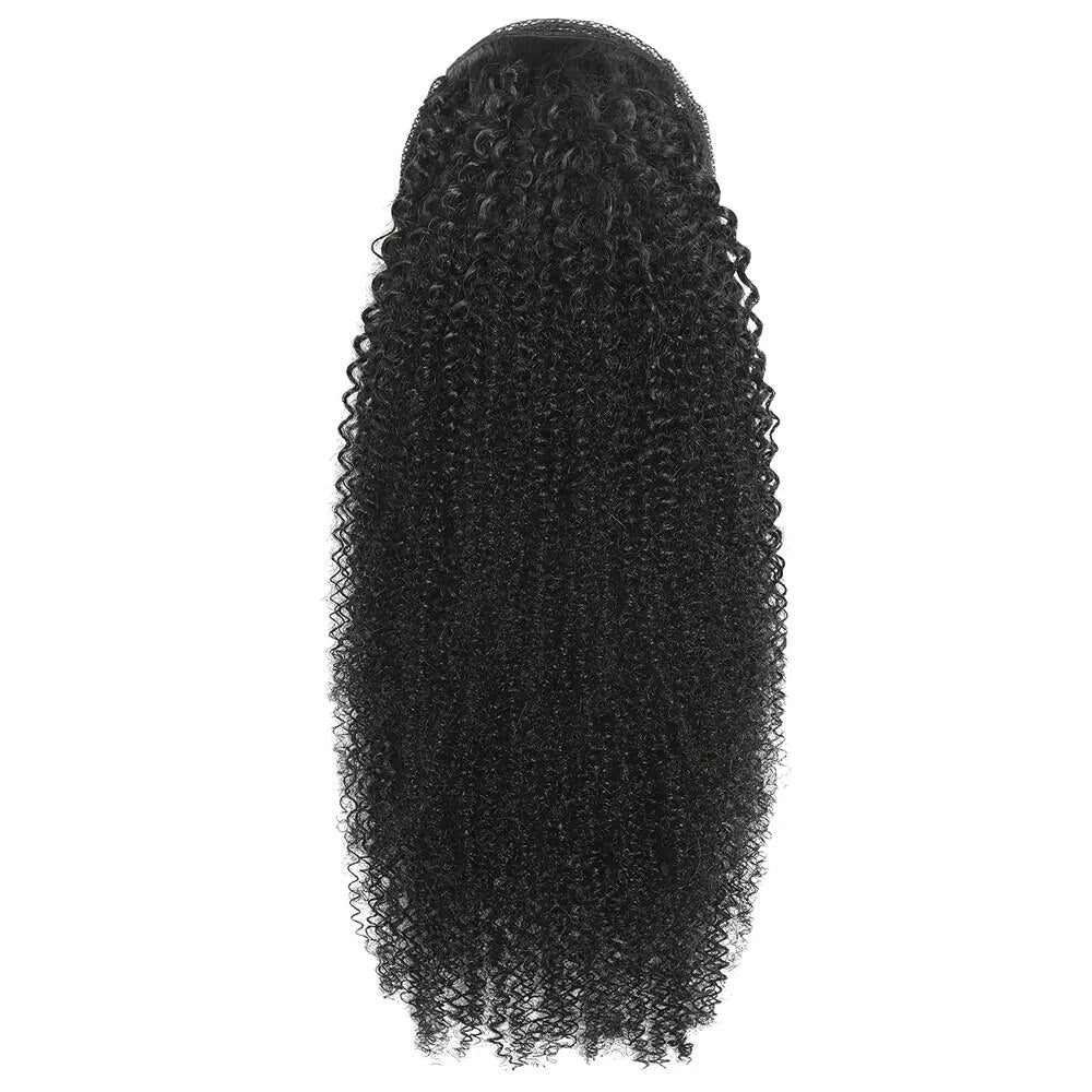 Afro Kinky Curly Human Hair Drawstring Ponytail