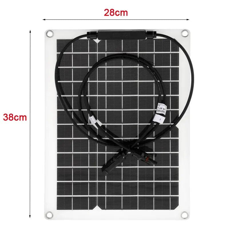 300W Solar Panel 1600W Solar Power System Kit Battery Charger 12V to 220V Pure Sine Wave Inverter Complete Power Generation