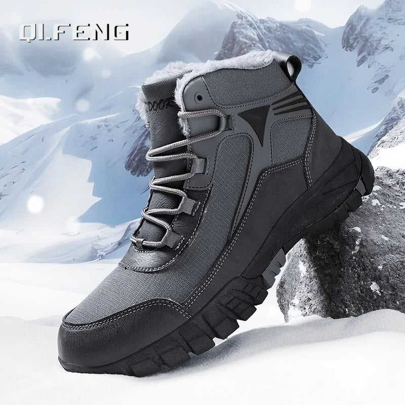 Men's Outdoor Mountaineering Warm Plush Shoes