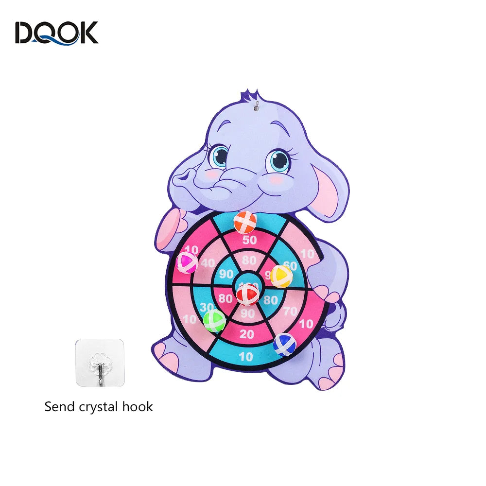 Children Cartoon Animal Dart Board Sticky Ball Rabbit Family Interactive Educational Toy Christmas Gift