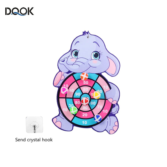 Children Cartoon Animal Dart Board Sticky Ball Rabbit Family Interactive Educational Toy Christmas Gift