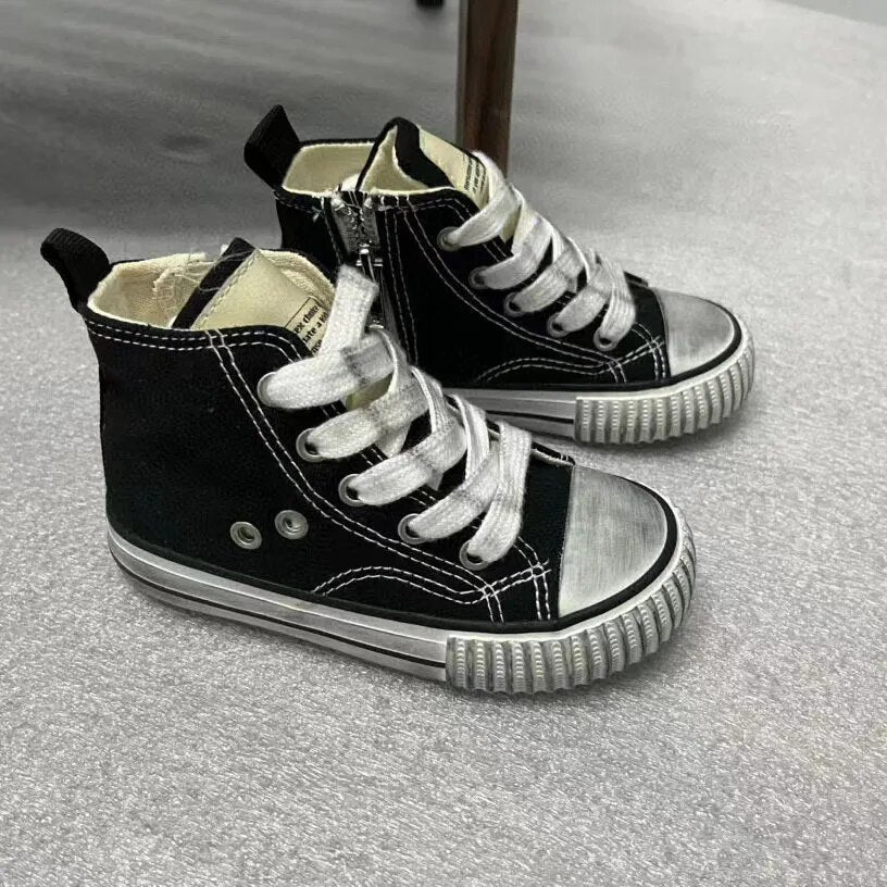 Kids  High top canvas shoes Children's sneakers Rain shoes