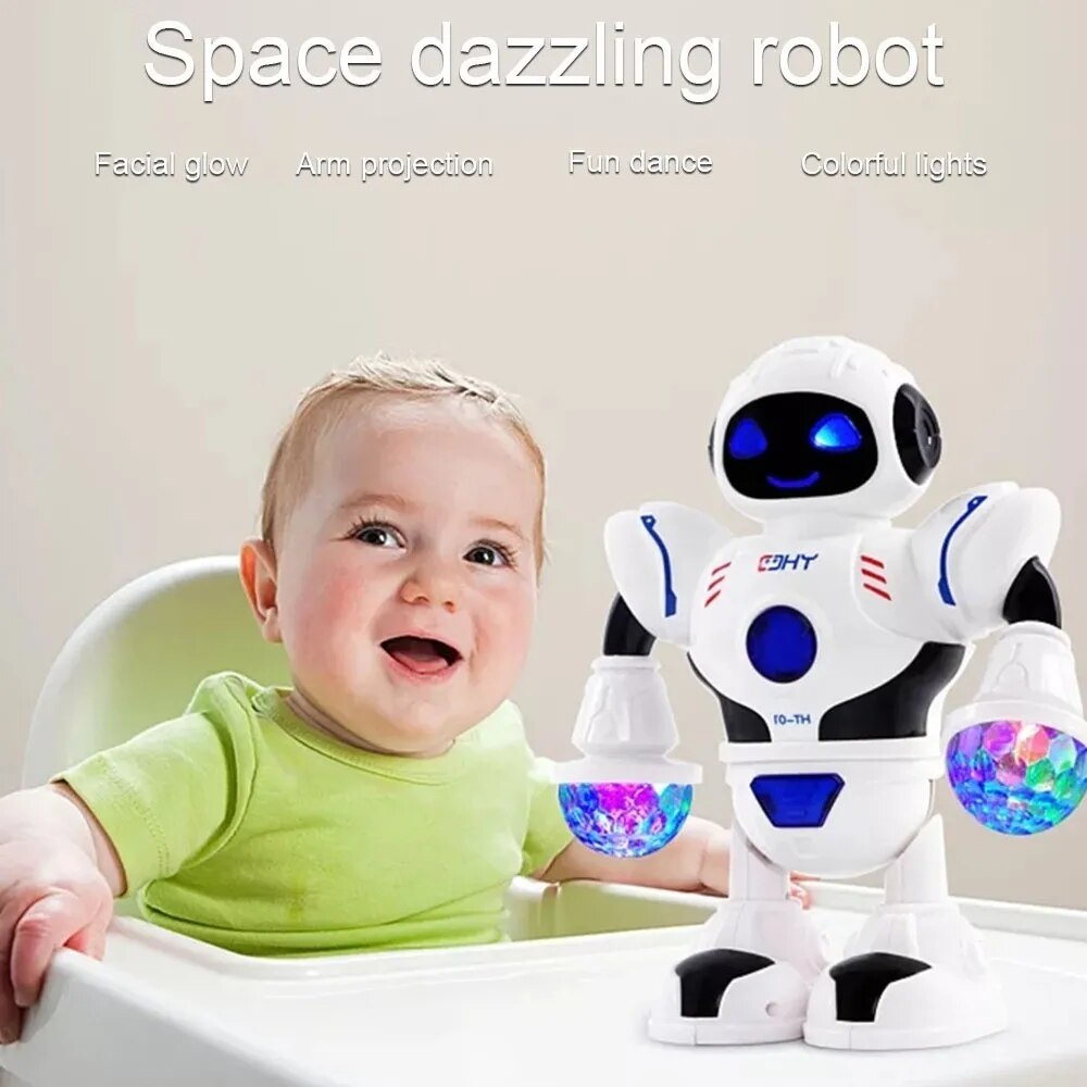 Space Dazzling Music Robot Shiny Boys Educational Toys