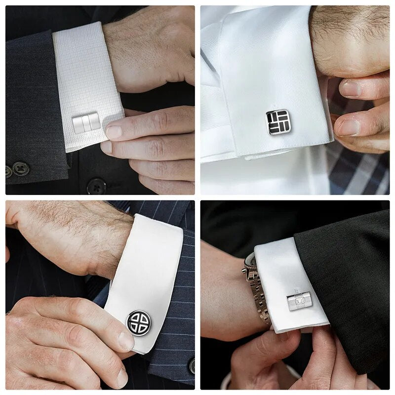 4 Pairs Cuff Links For Men