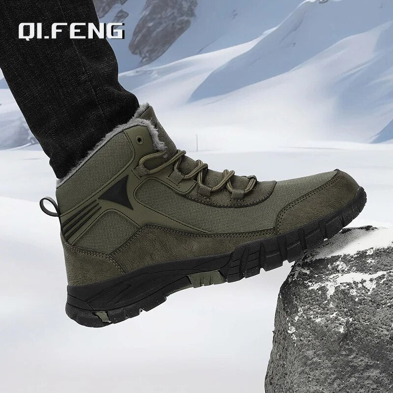 Men's Outdoor Mountaineering Warm Plush Shoes