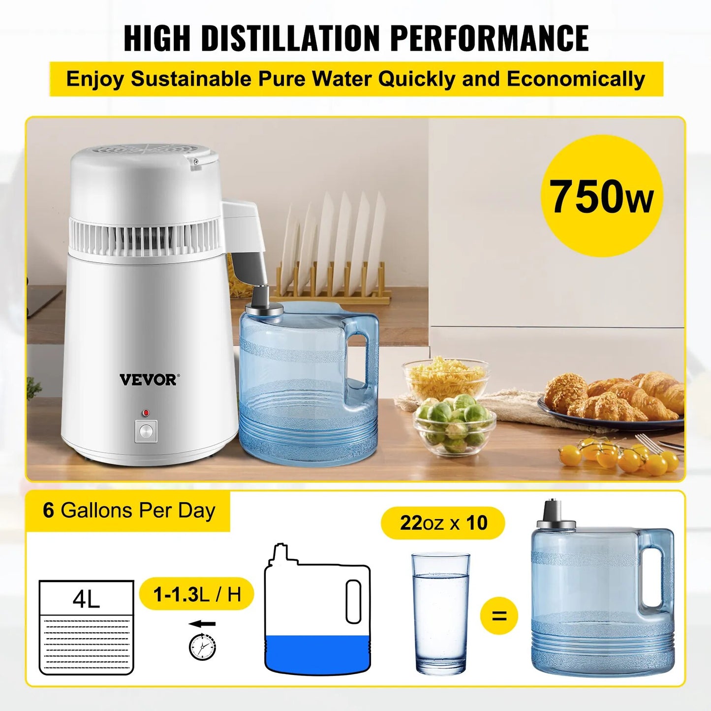 Water Distiller Purifier Filter Dispenser