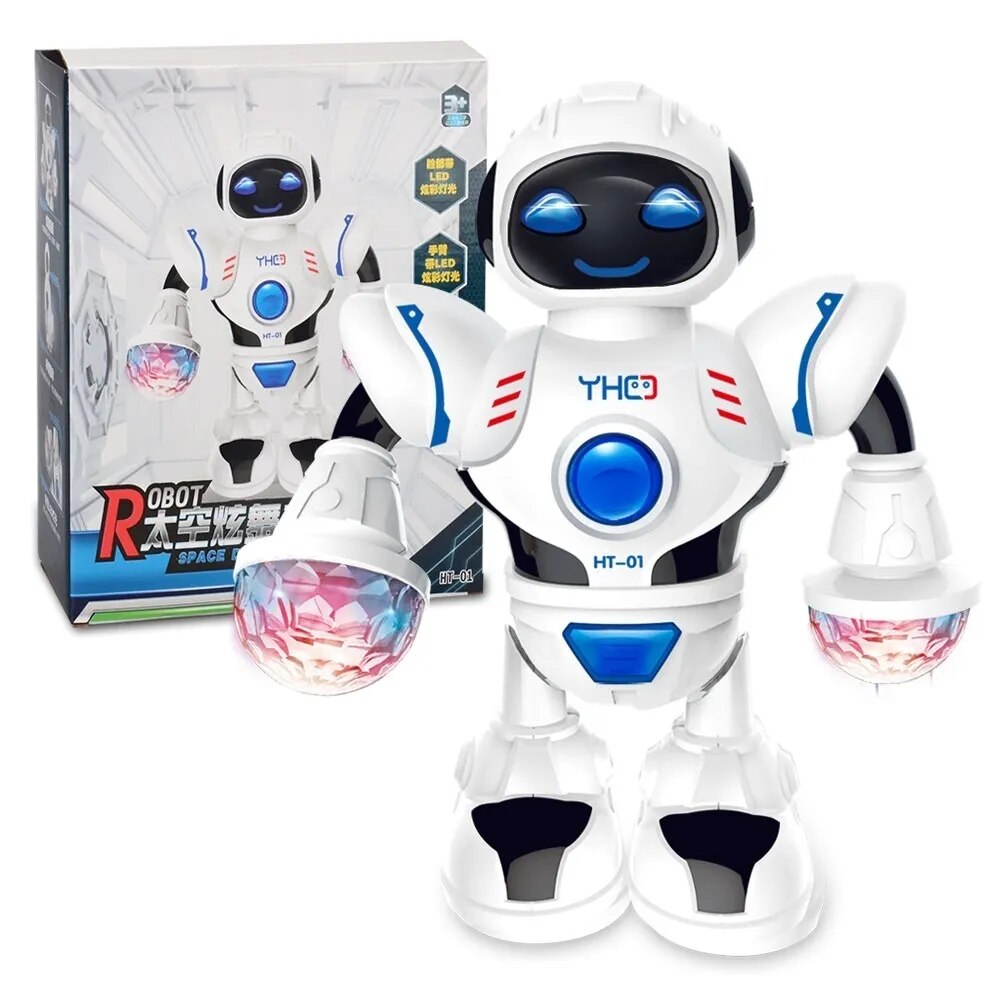 Space Dazzling Music Robot Shiny Boys Educational Toys