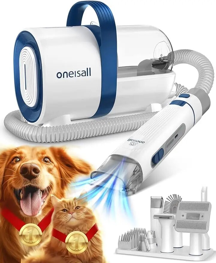 Dog Hair Vacuum & Dog Grooming Kit,