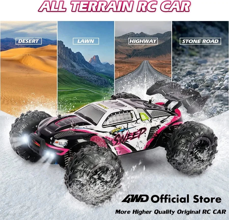 4WD Remote Control Car Off Road 4x4 RC High Speed Truck Super Brushless 50 or 80KM/H Fast Drift Racing Monster Toy Kids Adults