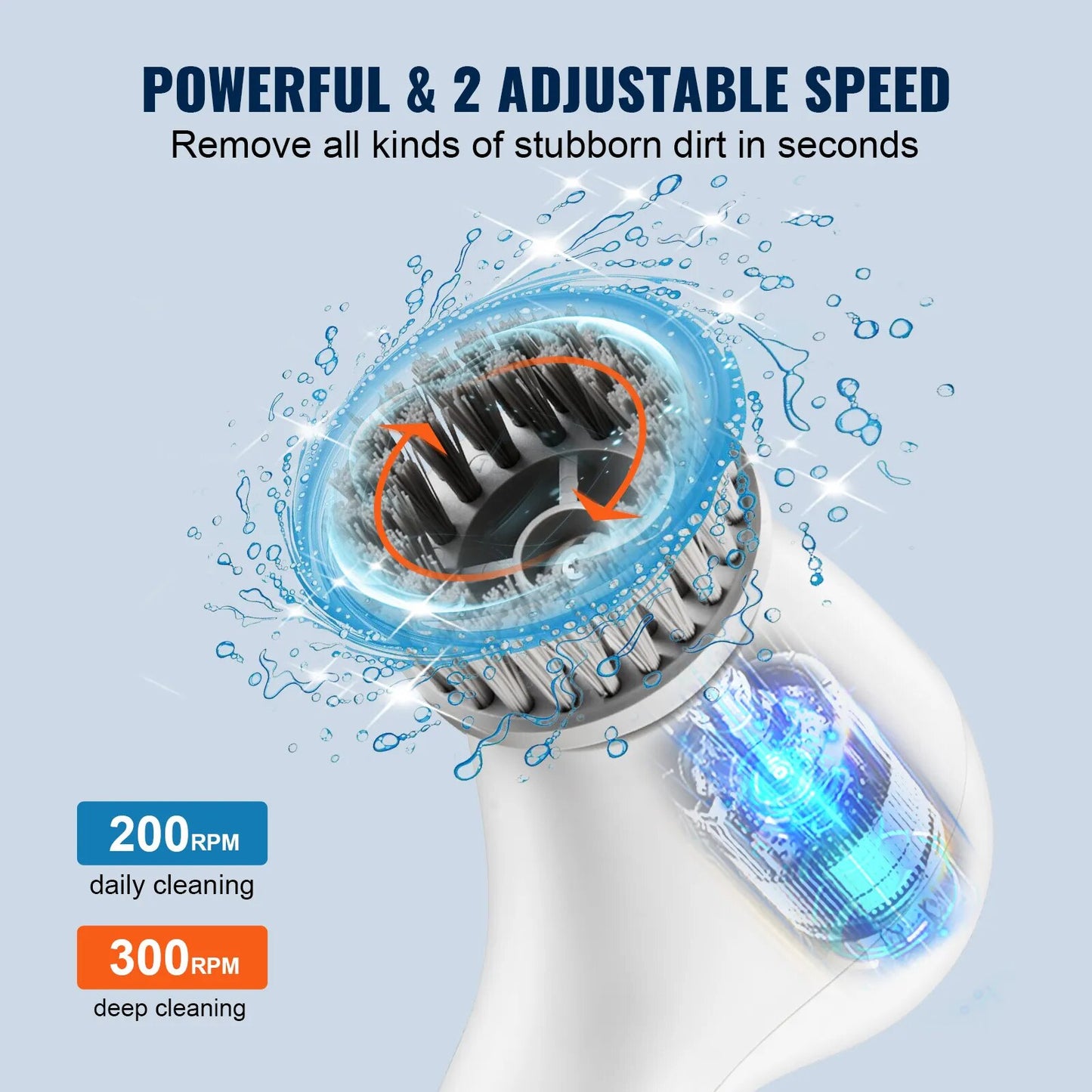 Electric Spin Scrubber Cordless Electric Cleaning Brush