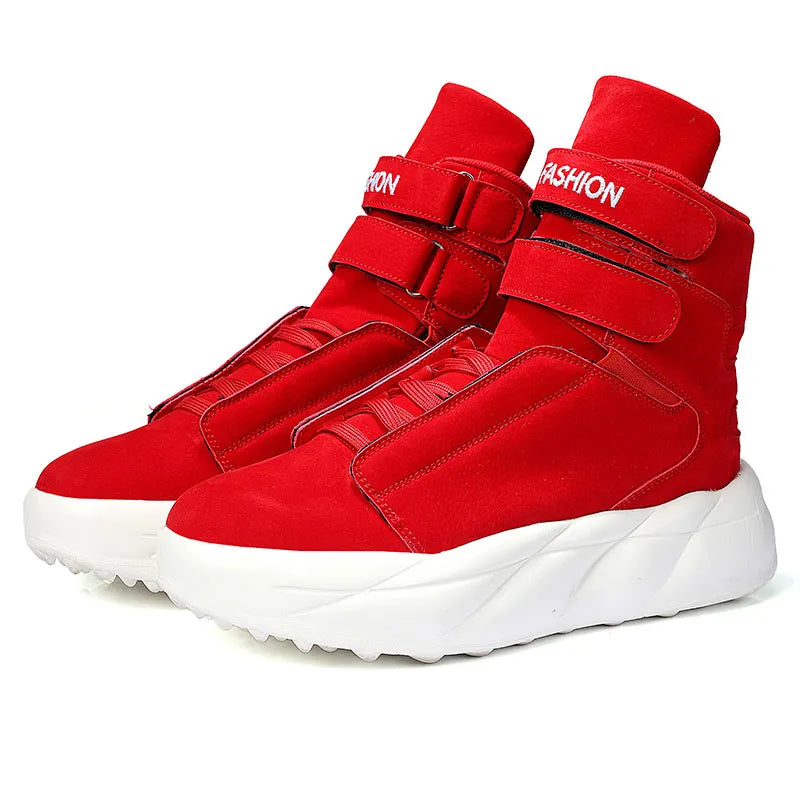 Red Men's Casual Sneakers Designer High top Skateboard Shoes