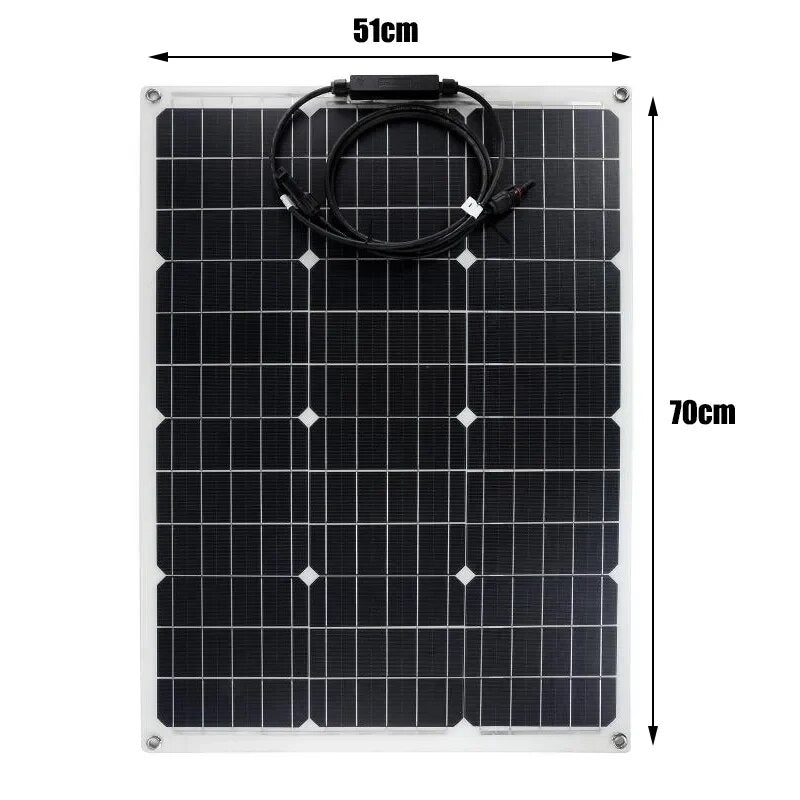 1500W Solar Power System 220V/1500W Inverter Kit 600W Solar Panel Battery Charger Complete Controller Home Grid Camp Phone