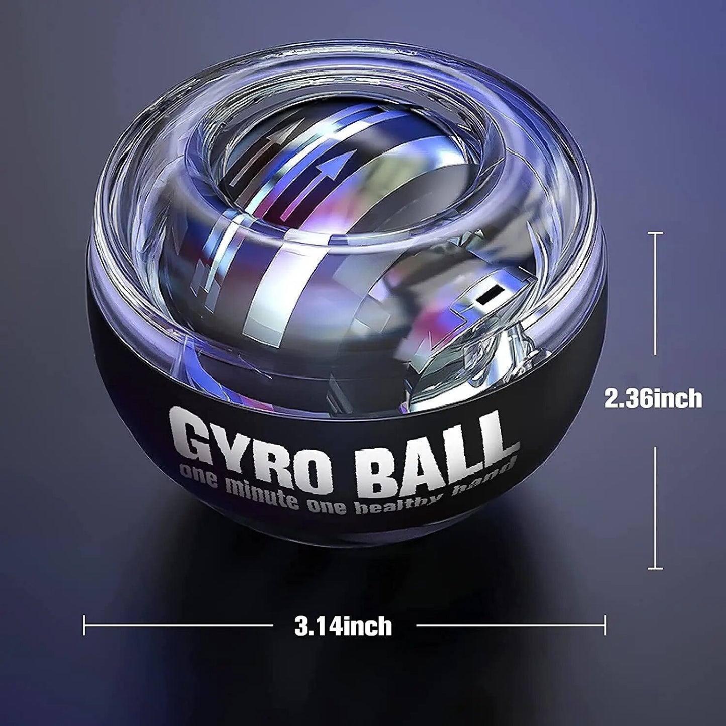 LED Wrist Power Hand Ball Hand Muscle Force Trainer Gyroscope Vibrating balls Gyro Powerball Gyroball Wrist Exercise Equipment