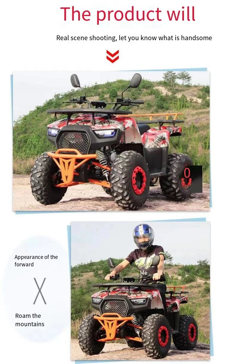 Four-wheel quad chain drive Adult Gasoline Transmission Motorcycle