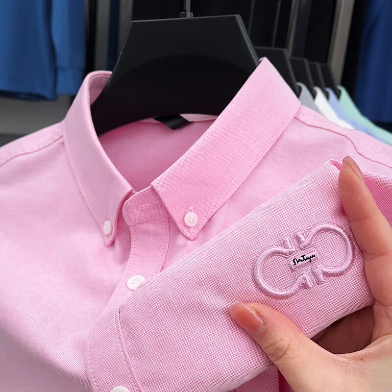 100% Cotton Solid Color Men's Shirt