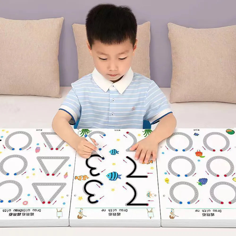 Montessori Drawing Pen Control Shape Math Color Match Game