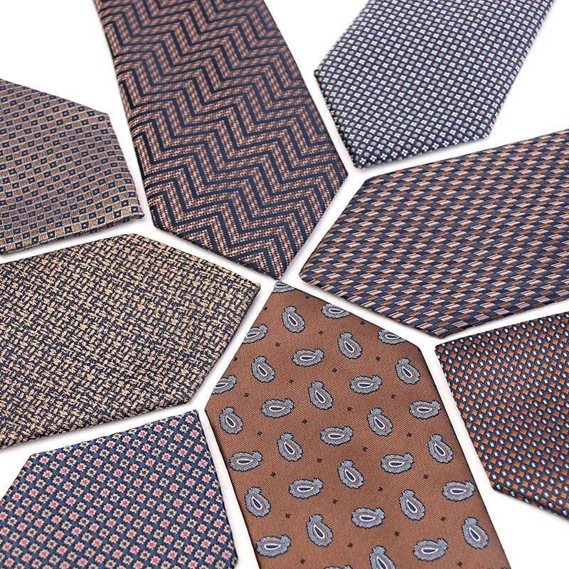 Coffee Brown Mens Necktie Fashion Luxury Business Tie