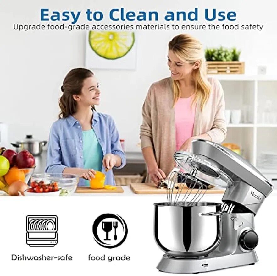 Kitchen Electric Mixer with Stainless Steel Bowl