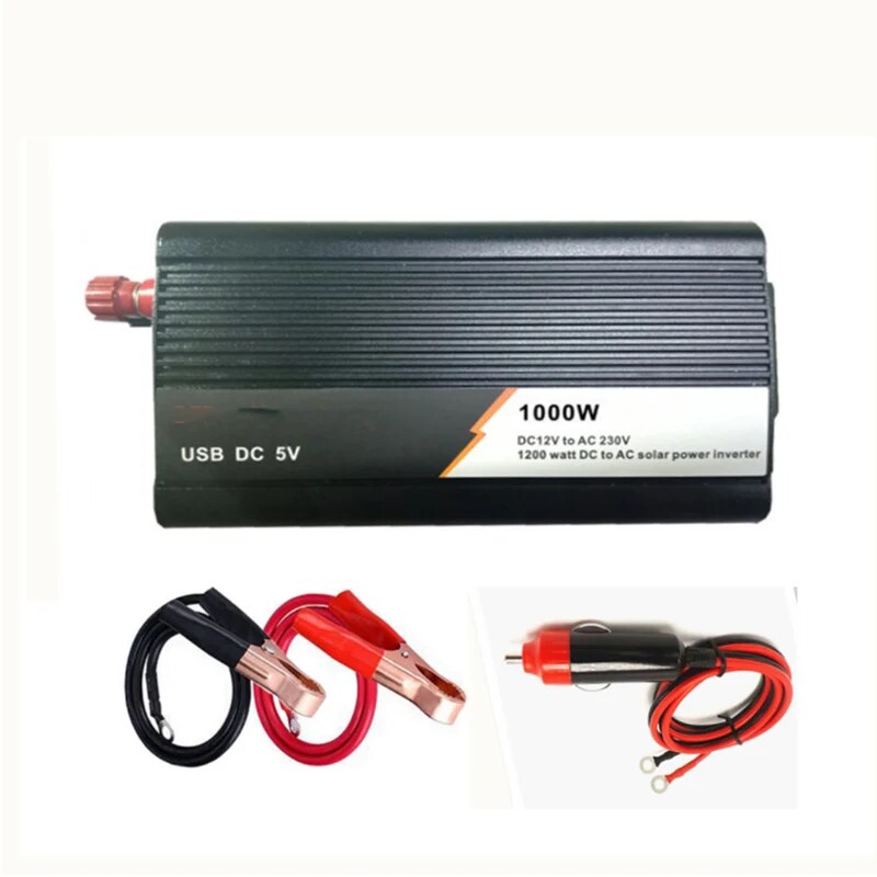 18V 20W Solar Panel Power System + 12V / 24V Digital Controller + 1000W Inverter Kit for Outdoor Home Energy Saving Generation