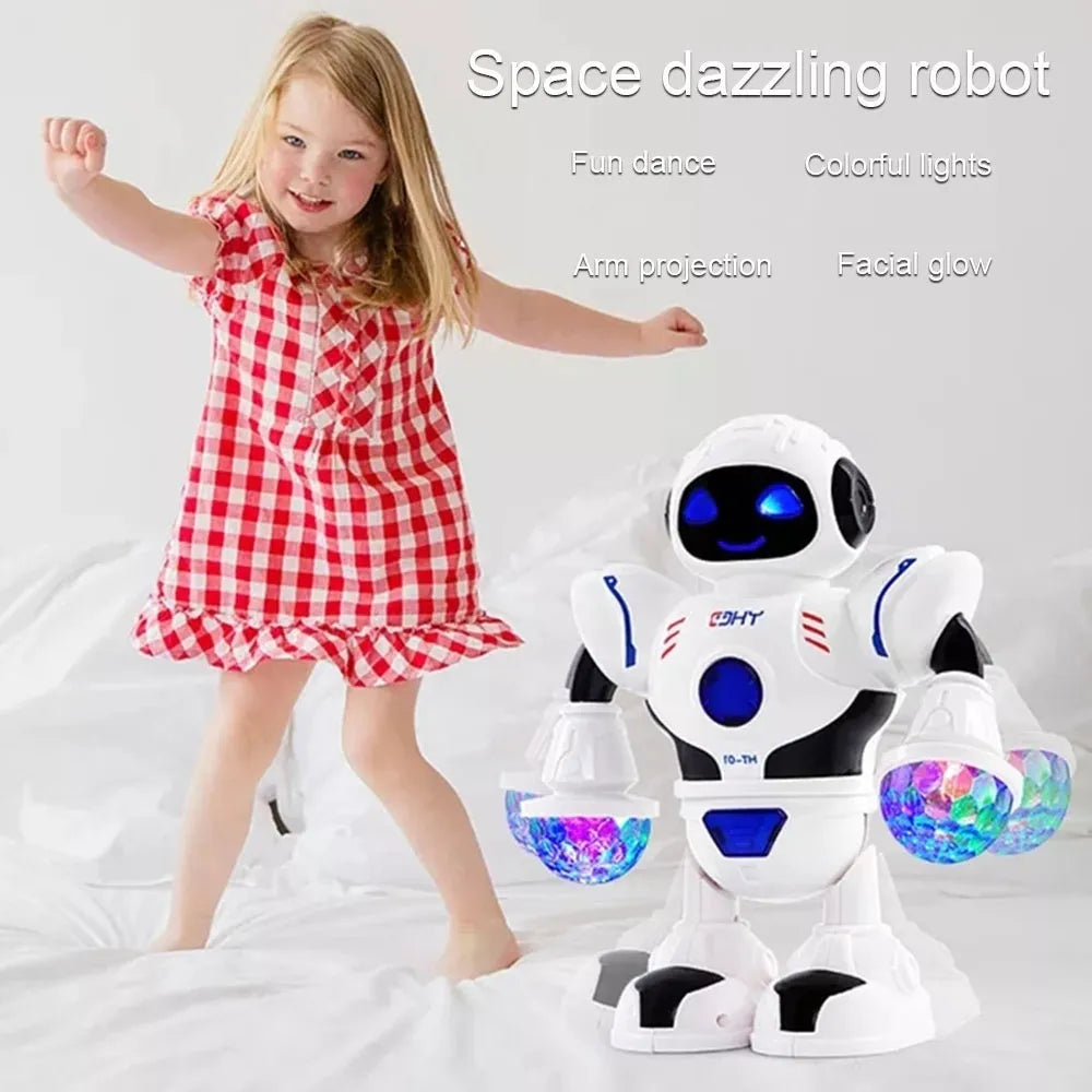 Space Dazzling Music Robot Shiny Boys Educational Toys