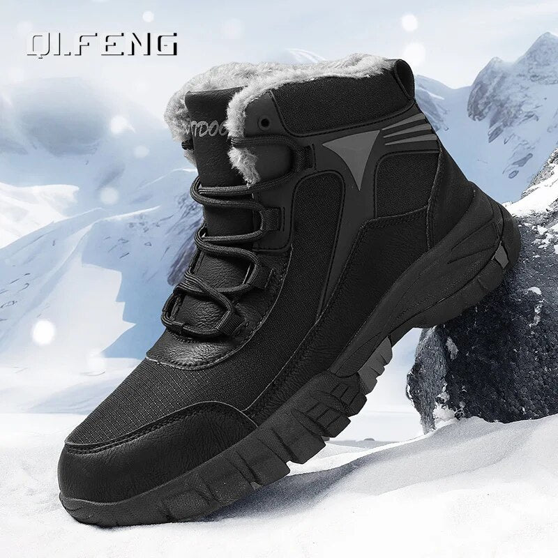 Men's Outdoor Mountaineering Warm Plush Shoes