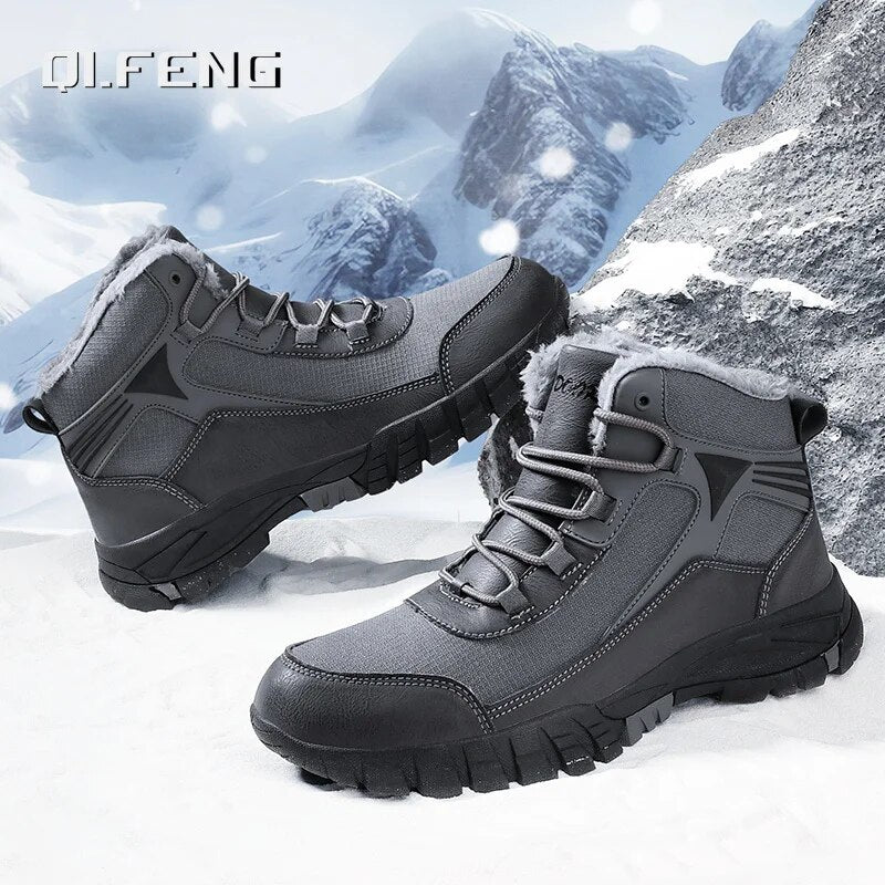 Men's Outdoor Mountaineering Warm Plush Shoes