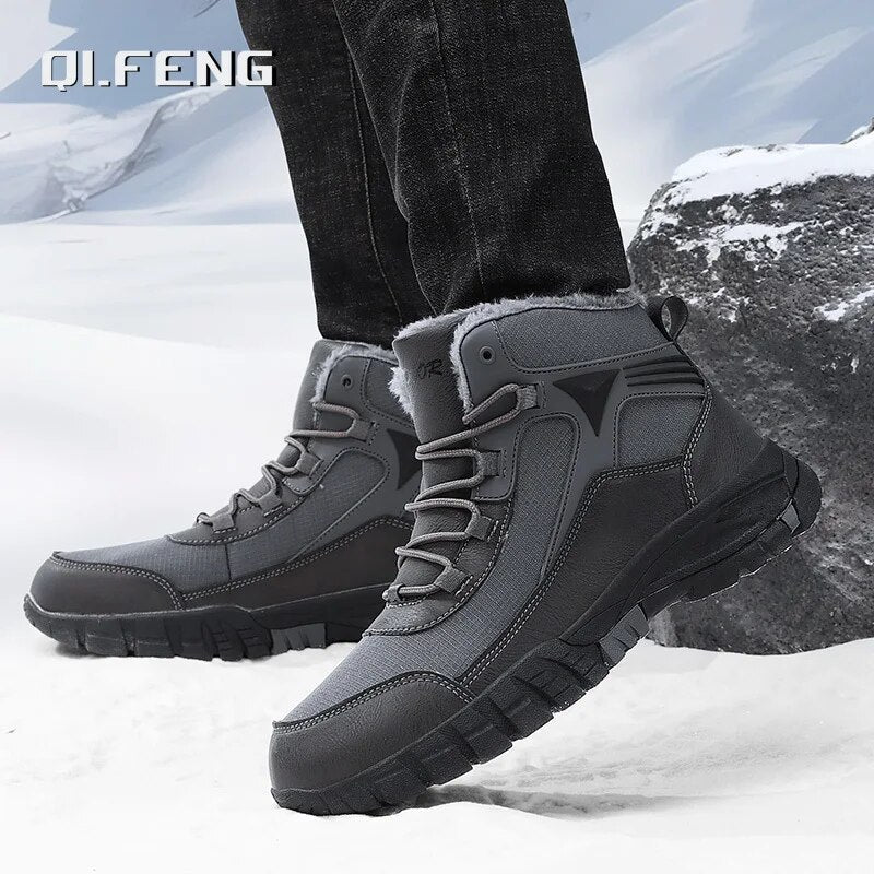 Men's Outdoor Mountaineering Warm Plush Shoes