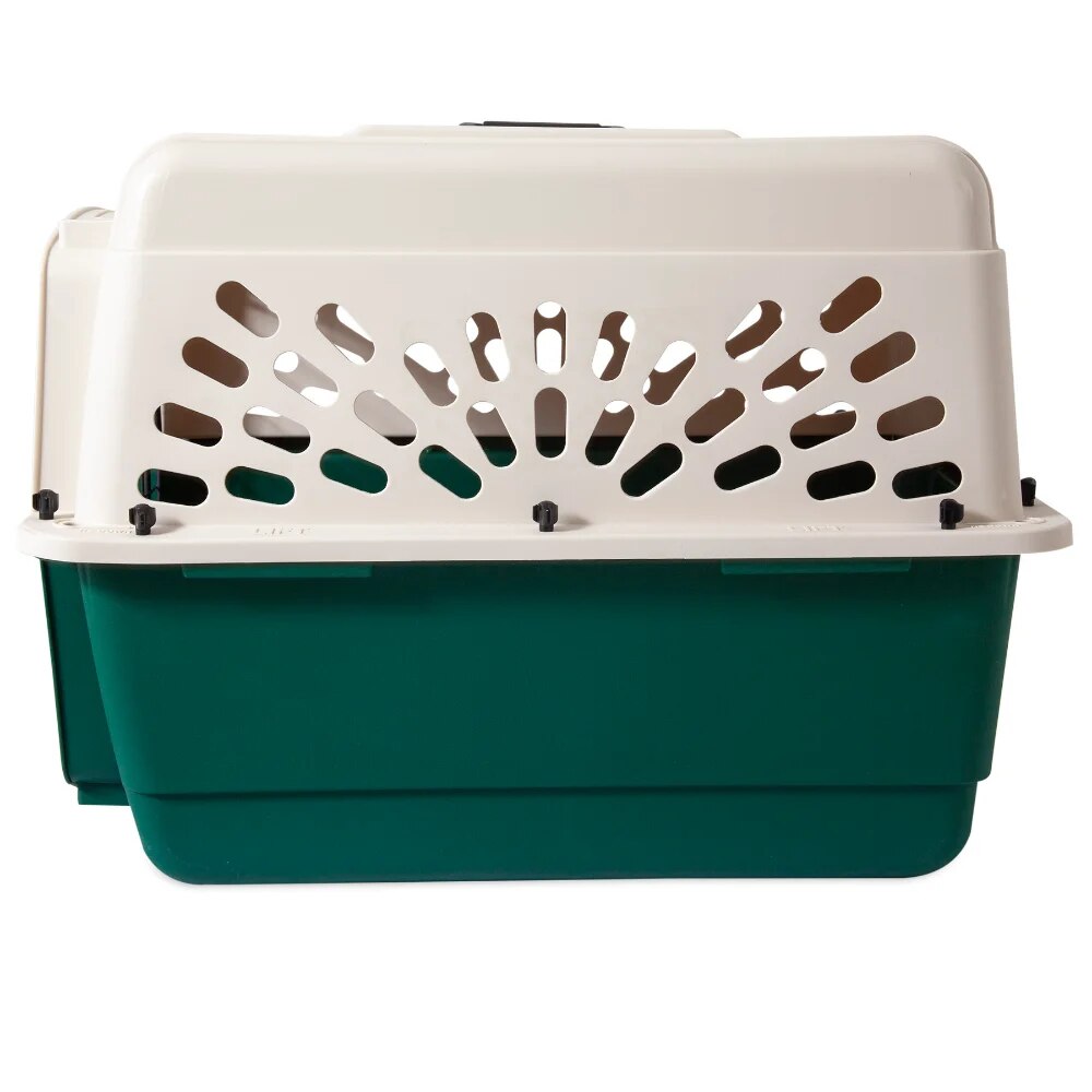 Kennel, 26 Inch Length, for Dogs 20 To 25 Pounds, Tan/Green, Pet Supplies,